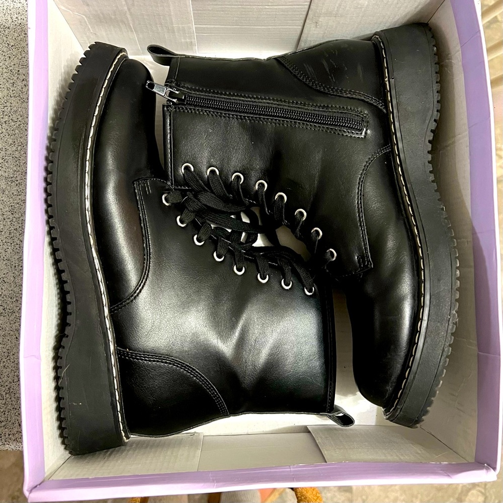 Madden Girl ‘Kurt’ Black Combat Boots
